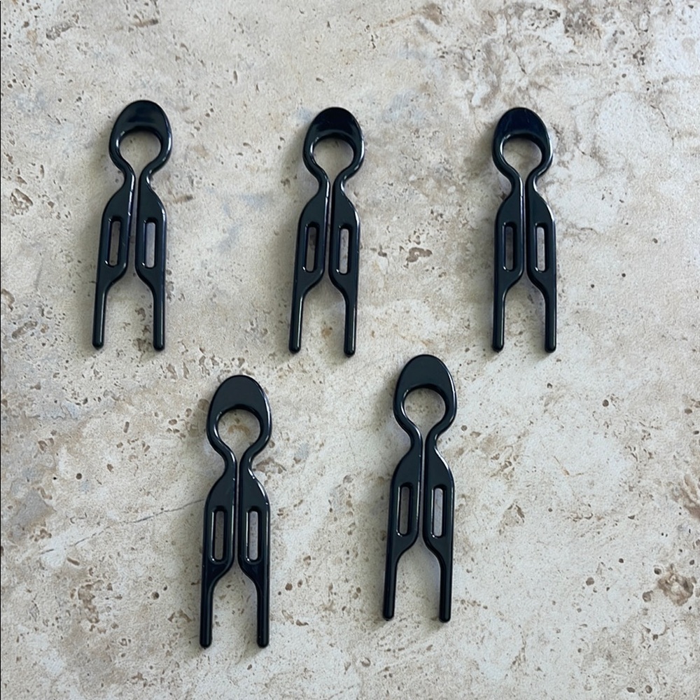 Black Metal Tie Clips